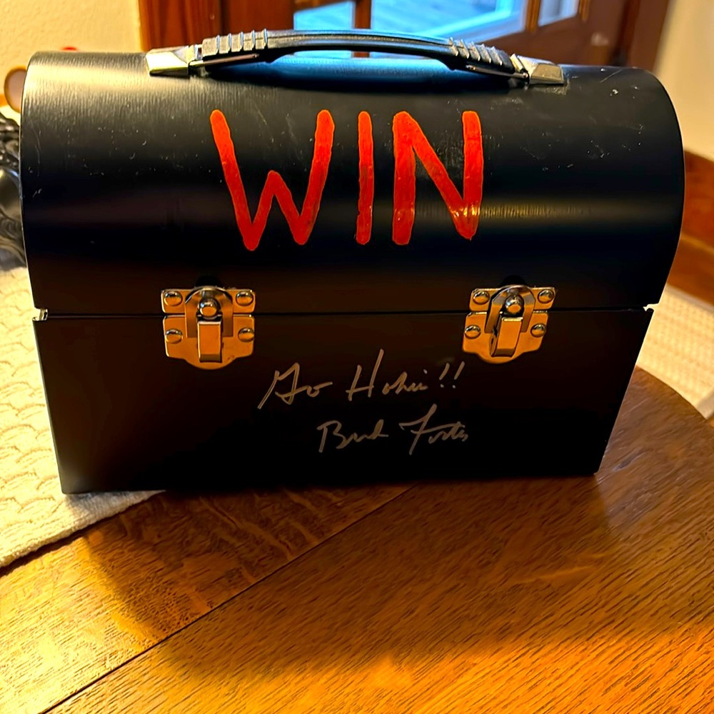 Virginia Tech Lunch Pail with Bud Foster signature